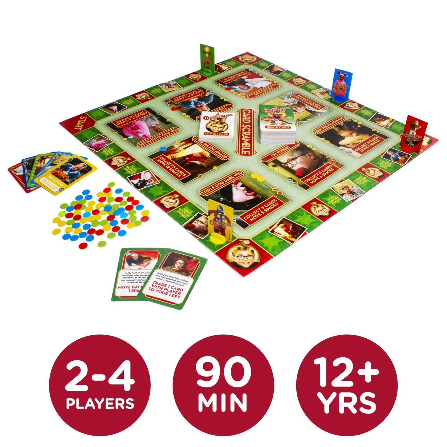 AQUARIUS A Christmas Story Card Scramble Board Game - Fun Family Party Game for Kids, Teens & Adults - Entertaining Game Night Gift - Officially