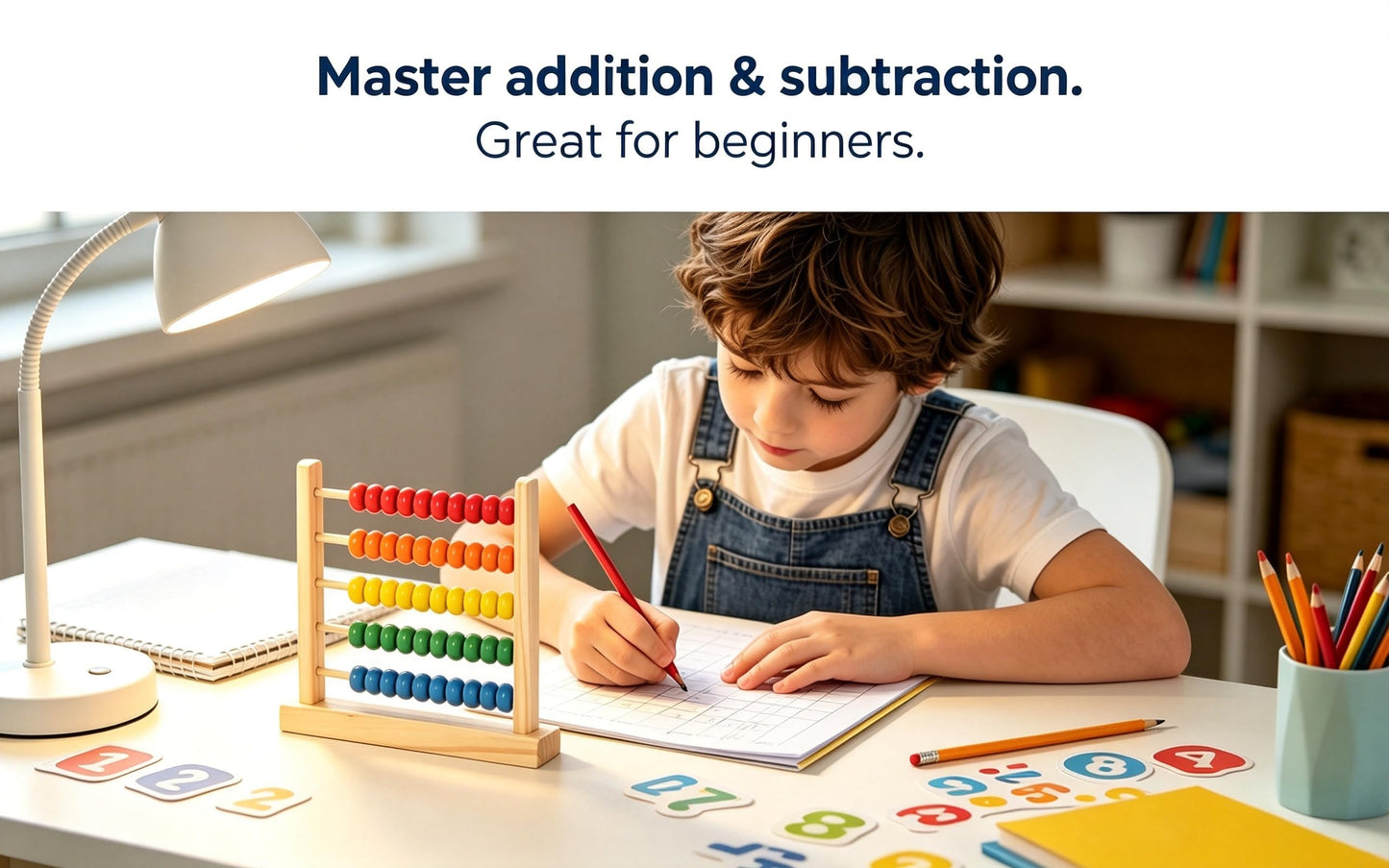 MAGIKON Miniature Abacus, 5 Rows Wooden Counting Frame for Math