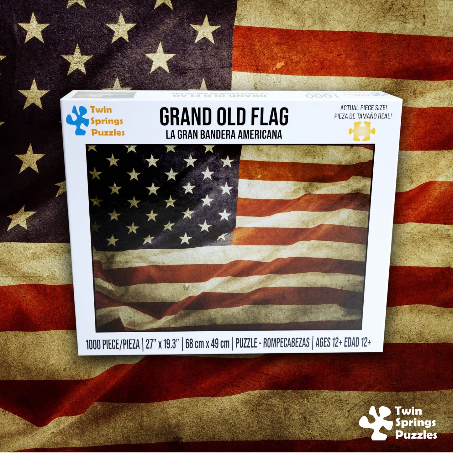 Twin Spring Goods 1000 Piece Jigsaw Puzzle, Grand Old Flag, 1,000 pcs