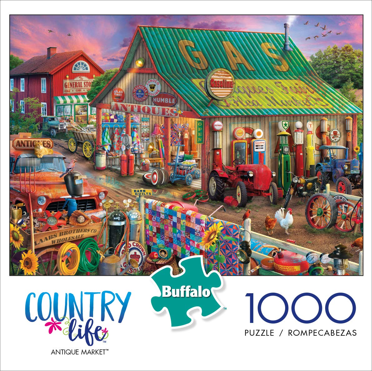 Buffalo Games - Eduard- Antique Market - 1000 Piece Jigsaw Puzzle For Adults -Challenging Puzzle Perfect for Game Nights - Finished Size is 26.75 x
