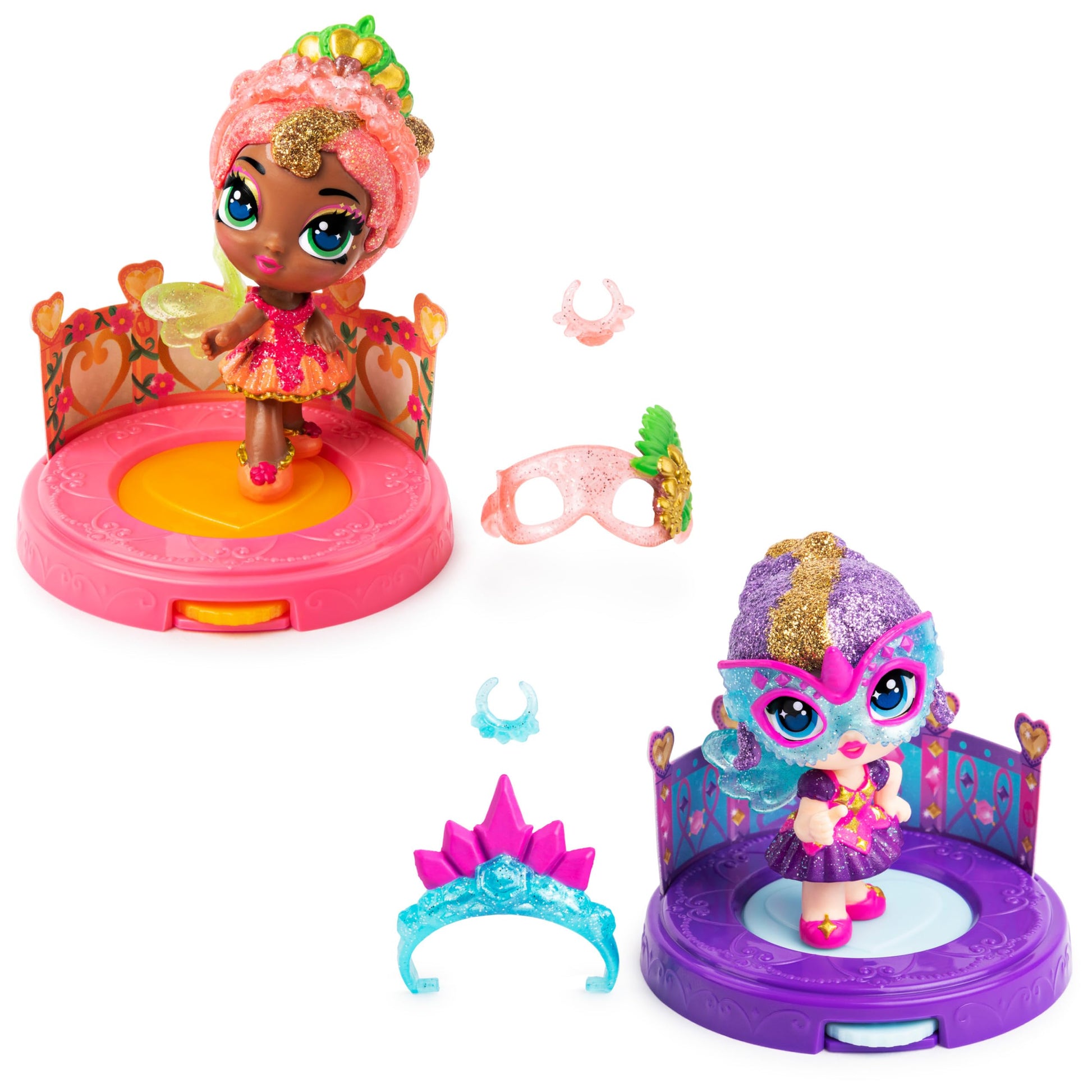 Hatchimals, Pixies Royals 2-Pack, 2.5-Inch Collectible Dolls and Accessories, for Kids Aged 5 and Up (Styles May Vary)