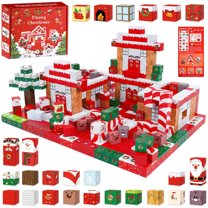 Silkovahamd Christmas Magnetic Blocks Toys 200 Pieces, Educational Magnet Building Tiles Gifts for Toddlers Kids Ages 3-8, STEM Sensory Toys Birthday