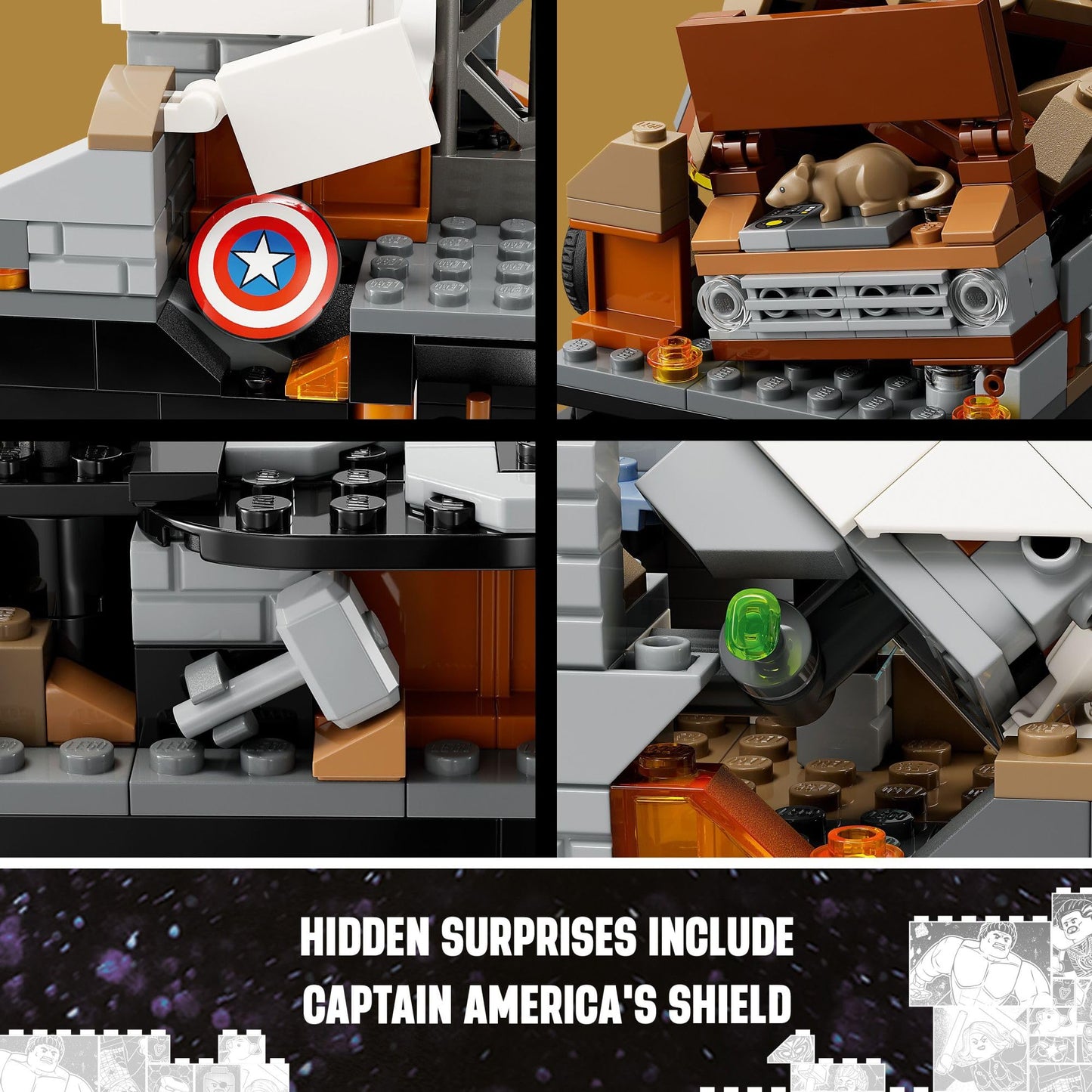 LEGO Marvel Endgame Final Battle 76266 Avengers Model for Build and Display, Collectible Playset with 6 Minifigures Including Captain Marvel, Idea for