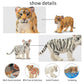Toymany 12 Safari Animal Figurines, High Emulational Baby Plastic Zoo Animals, Lions Tigers Leopards Figure Toy Set, Easter Eggs Cake Toppers