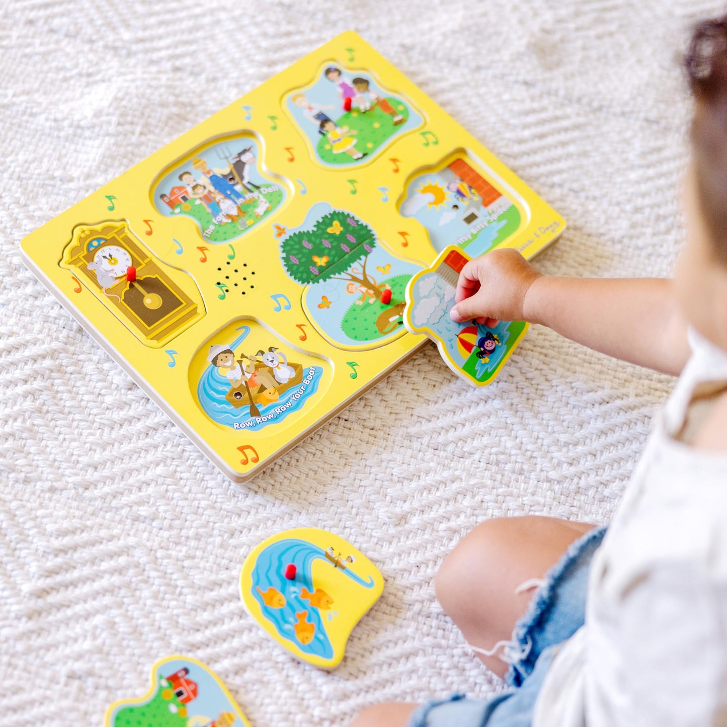 Melissa & Doug Nursery Rhymes 1 Light-Activated Sound Puzzle - 6 Pieces