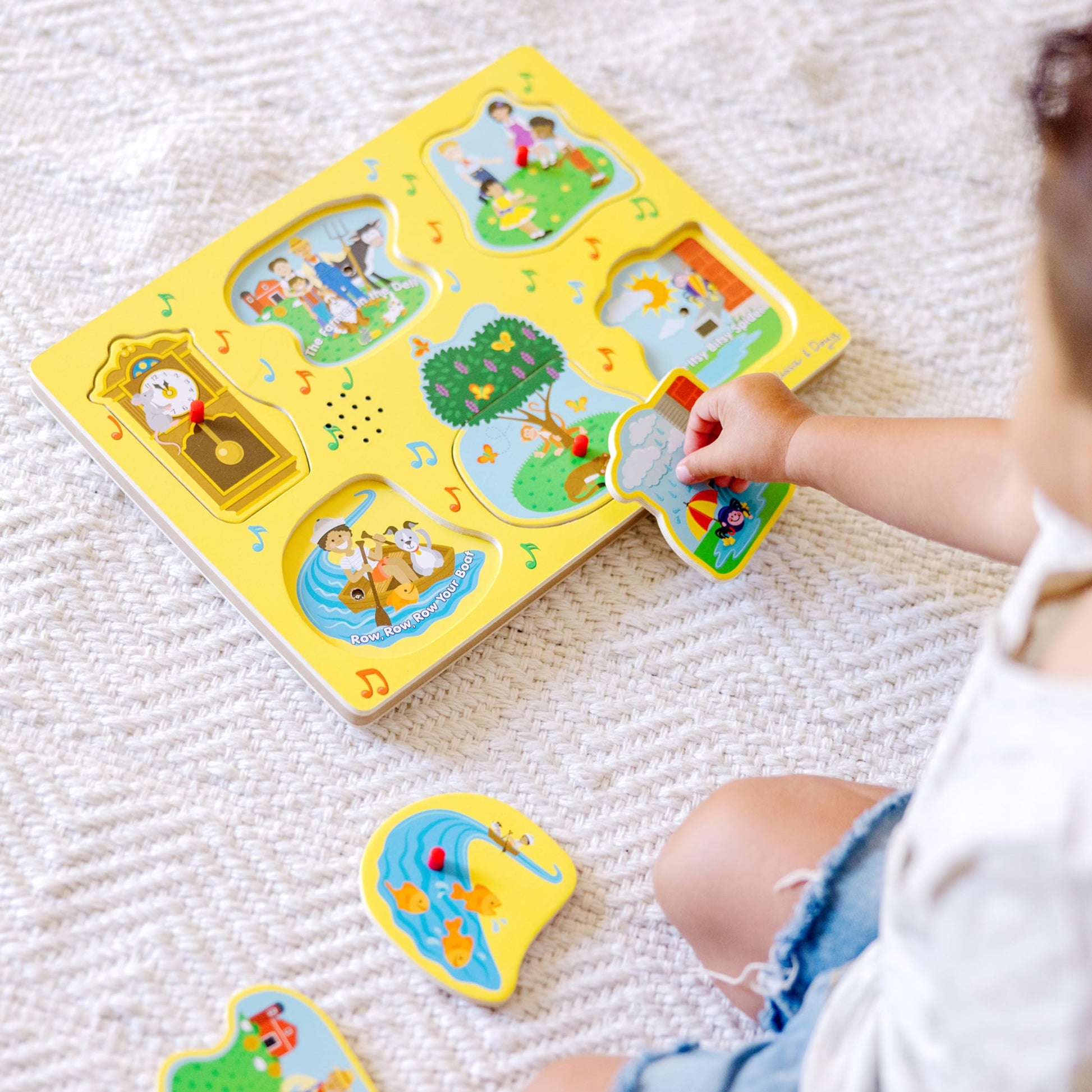 Melissa & Doug Nursery Rhymes 1 Light-Activated Sound Puzzle - 6 Pieces