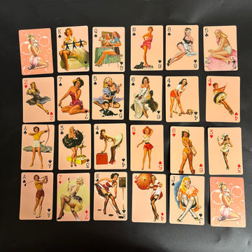 Black Lotus Beautiful Cute Girls Collection Playing Cards Poker Deck 54 Cards All Different Vintage Retro Classic Pin Up Girls Card Games