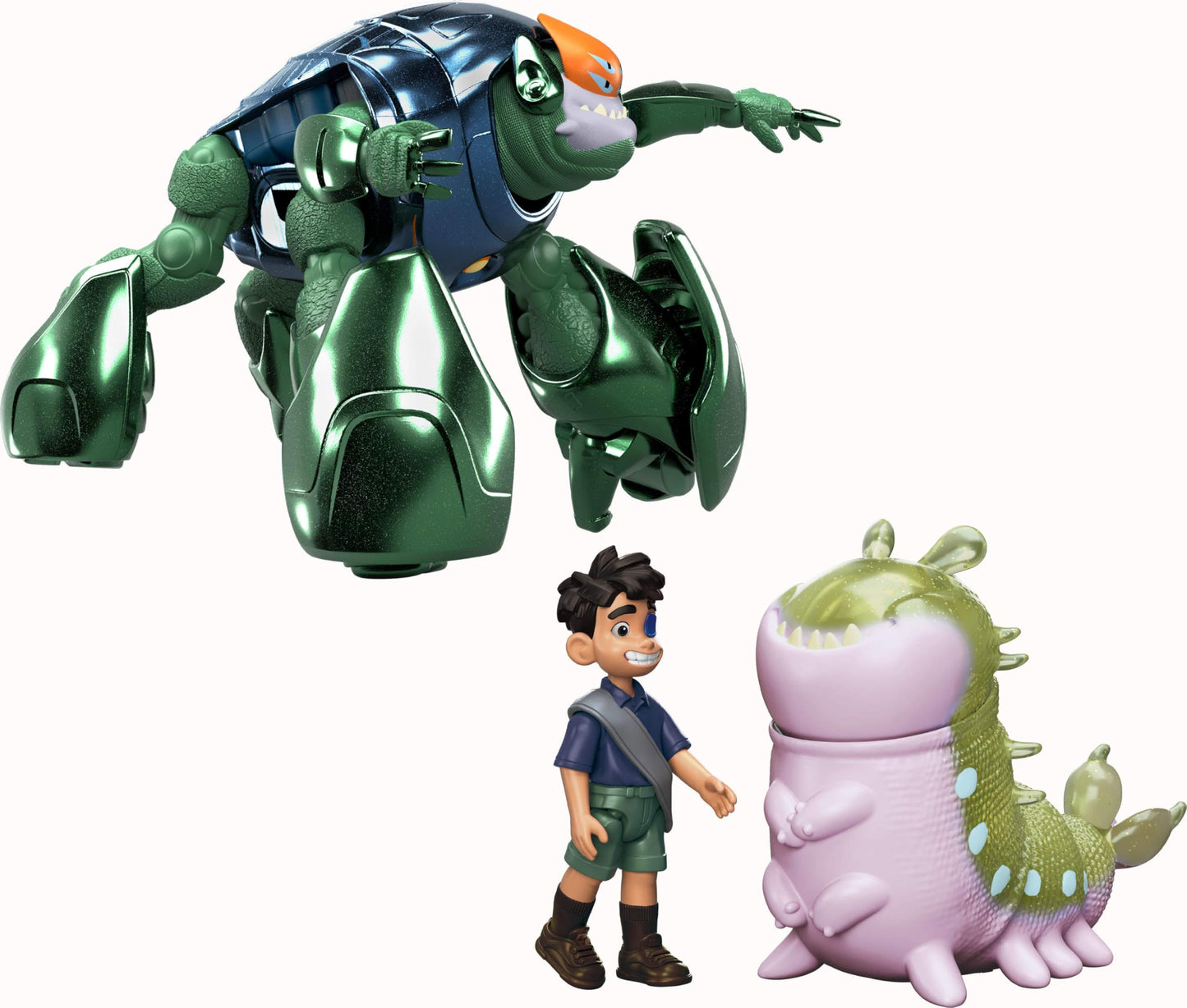 Mattel Disney and Pixar Elio Action Figure Storyteller 3 Pack, Elio, Ambassador Grigon and Glordon Characters, Posable Movie Toys at 4-in Scale