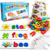BEESTECH Alphabet ABC Learning Educational Toys for 3 4 5 Years Old Boys Girls, Wooden Puzzle Flash Cards Preschool Activity Letter Matching Games