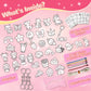 NewFamily 51Pcs Shrink Art Kit for Kids, 36 Pre-Cut Shrink Plastic Charms with 15 Charm Accessories, No-Mess DIY Jewelry Making Craft Set for Girls
