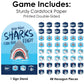 Big Dot of Happiness Shark Zone - Jawsome Shark Party or Birthday Party Scavenger Hunt - 1 Stand and 48 Game Pieces - Hide and Find Game