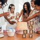 OH Baby Wooden Blocks for Baby Shower Party Table Centerpiece Decoration, Gender Reveal Letters Guestbook Keepsake - Small 2.0" Blocks