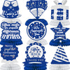 9PCS We Appreciate You Honeycomb Centerpieces Blue Silver Glitter Thank You Table Centerpieces Table Topper Decor Teacher Doctor Nurse Employee Staff