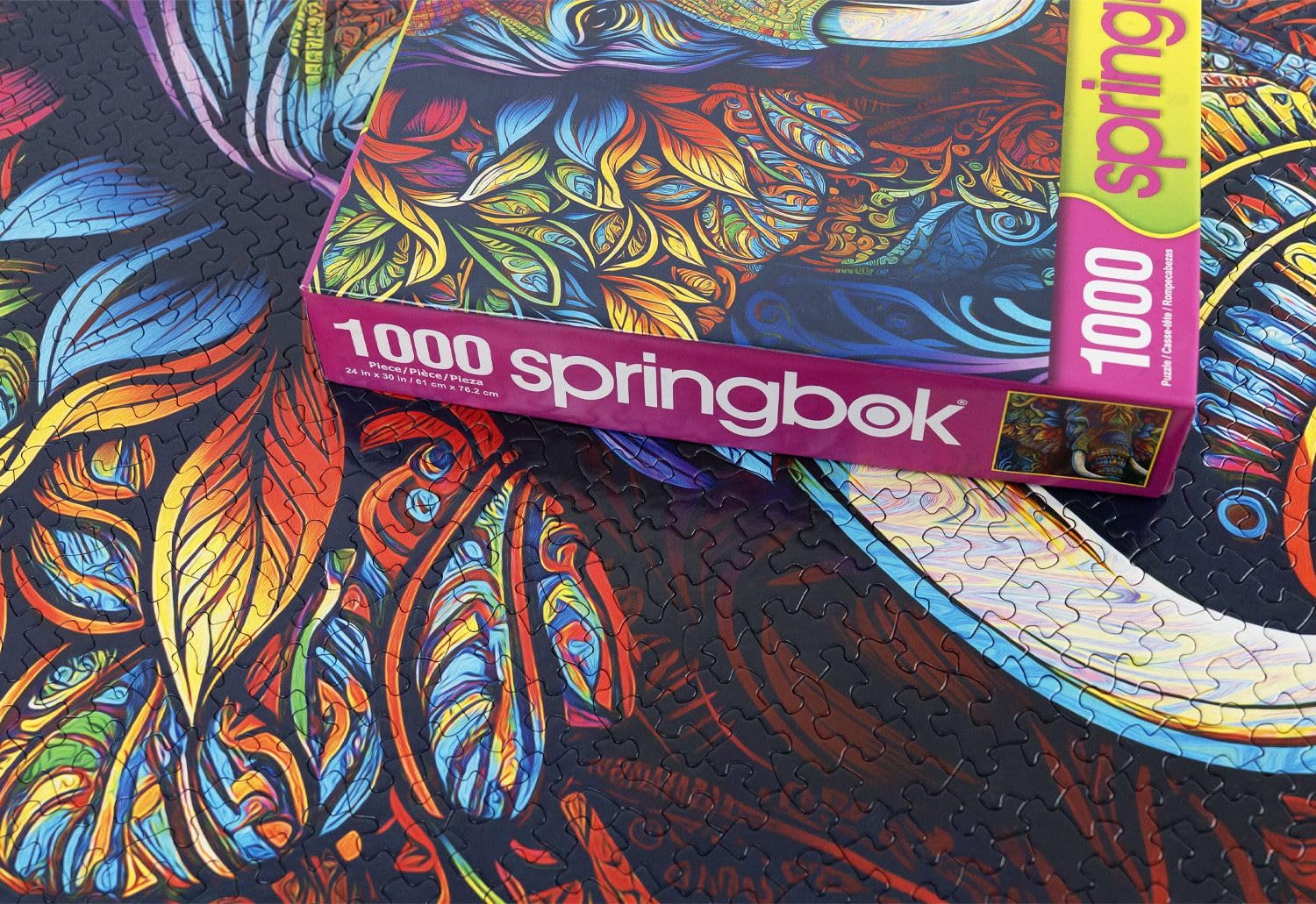 Springbok Elephant Mandala 1000 Piece Jigsaw Puzzle for Adults