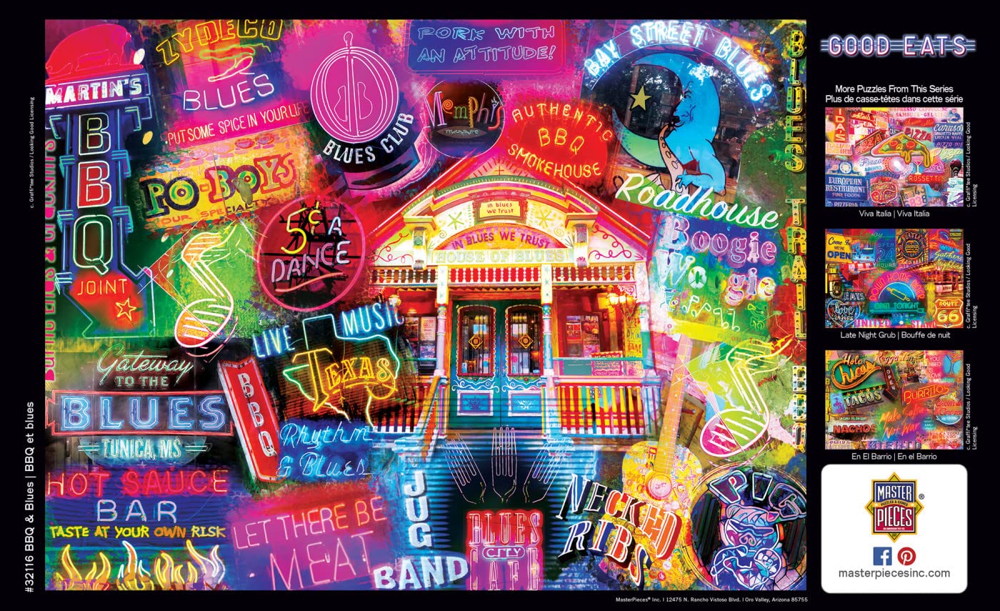 MasterPieces 550 Piece Jigsaw Puzzle for Adults, Family, Or Youth - BBQ & Blues - 18"x24"