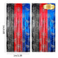 XSCSFWEQR 2 Pack 3.3 Ft x 6.6 Ft Spider Web Red Black Blue Metallic Tinsel Foil Fringe Curtains Shimmering Streamers Backdrop Photo Props for Spider