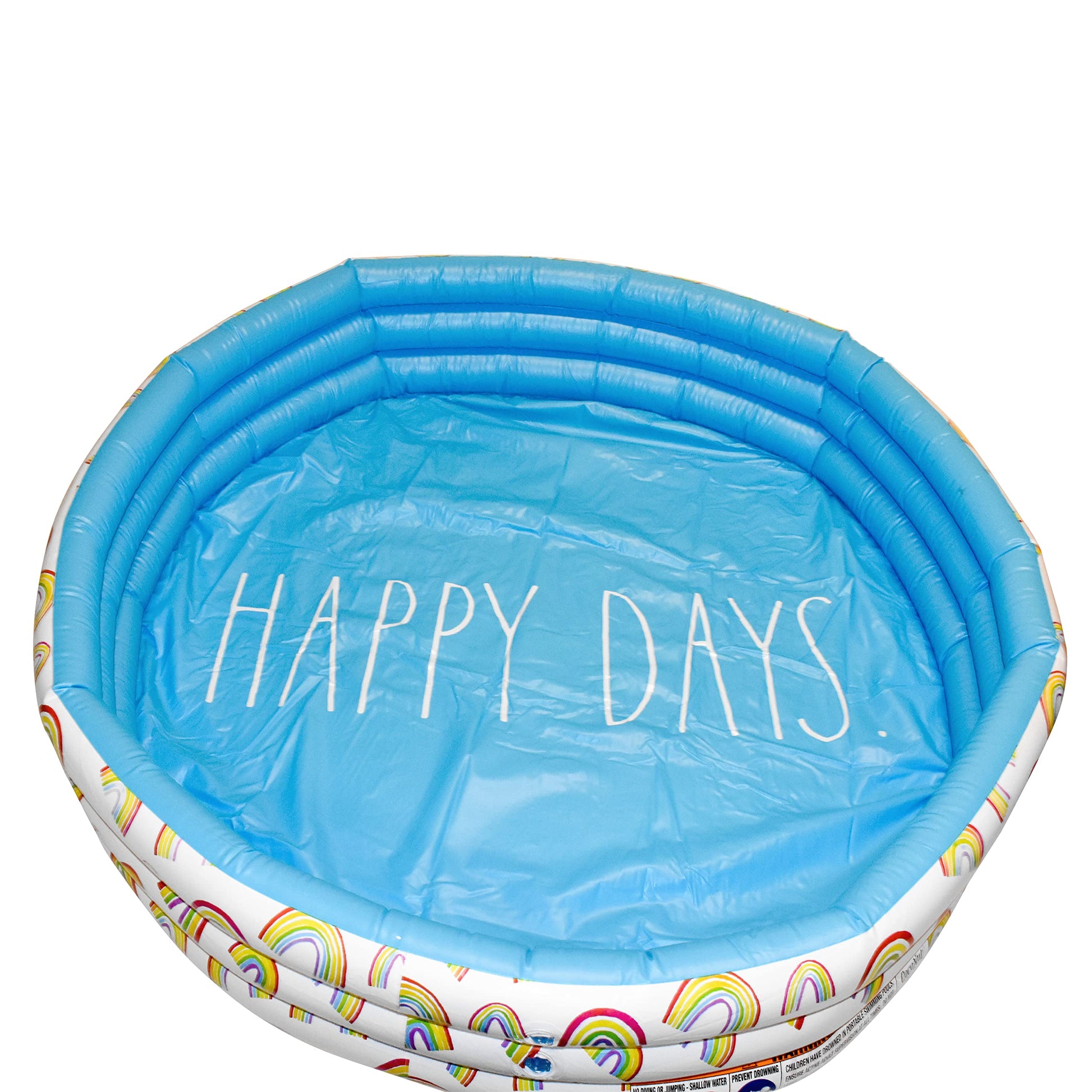 Rae Dunn x CocoNut Float Mini Pool with Rainbow Graphics, Happy Days Theme
