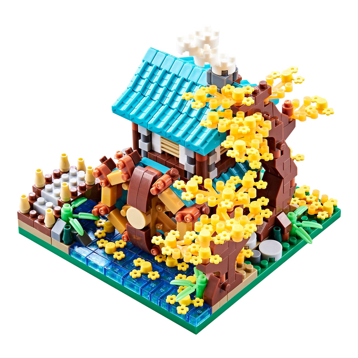Autumn Architecture Flower Treehouse Micro Blocks Building Sets for Adults Tree and Plants Mini Bricks Modle Kit Creative DIY Gift
