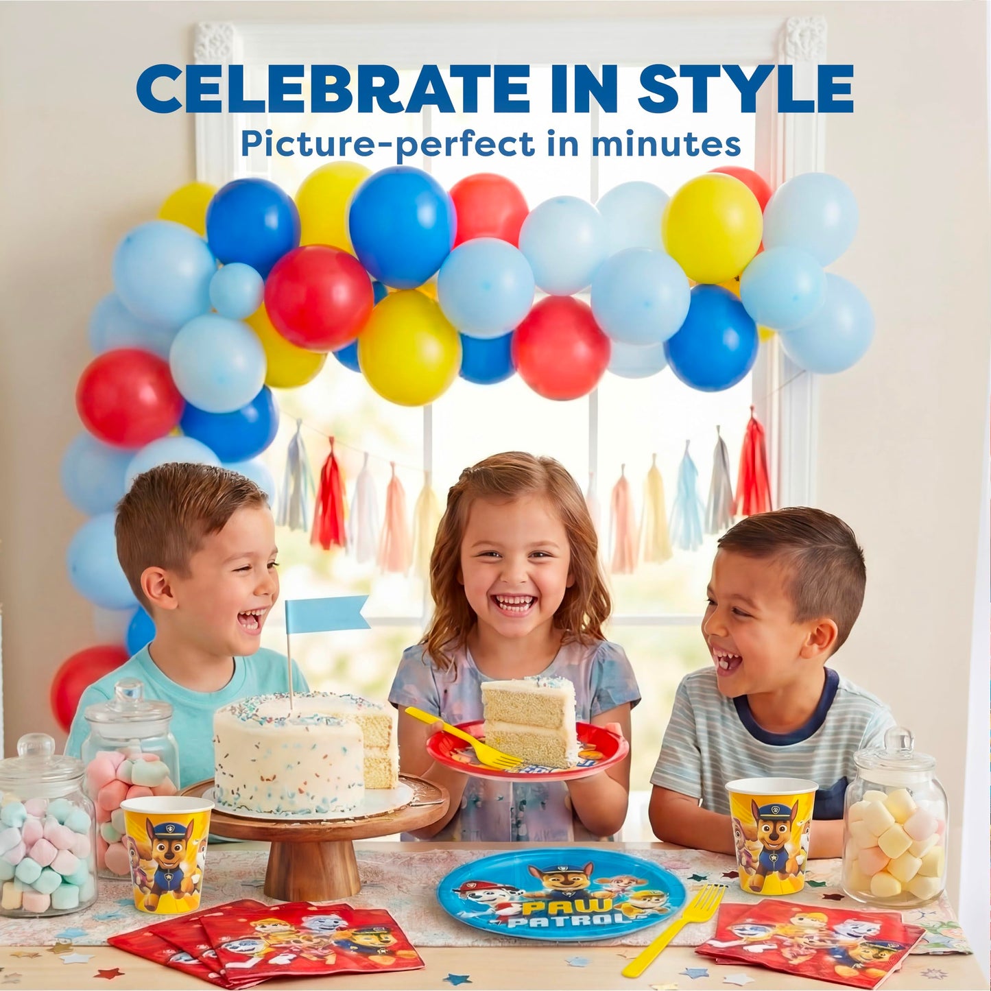 Unique Paw Patrol Birthday Decorations - Complete Party Tableware Set