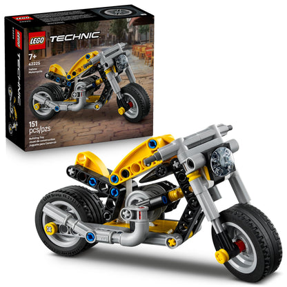 LEGO Technic Yellow Motorcycle Toy - Building Toy for Boys & Girls, Ages 7+ - Model Kit with Detailed Features - Bedroom Decor for Kids - Gift for