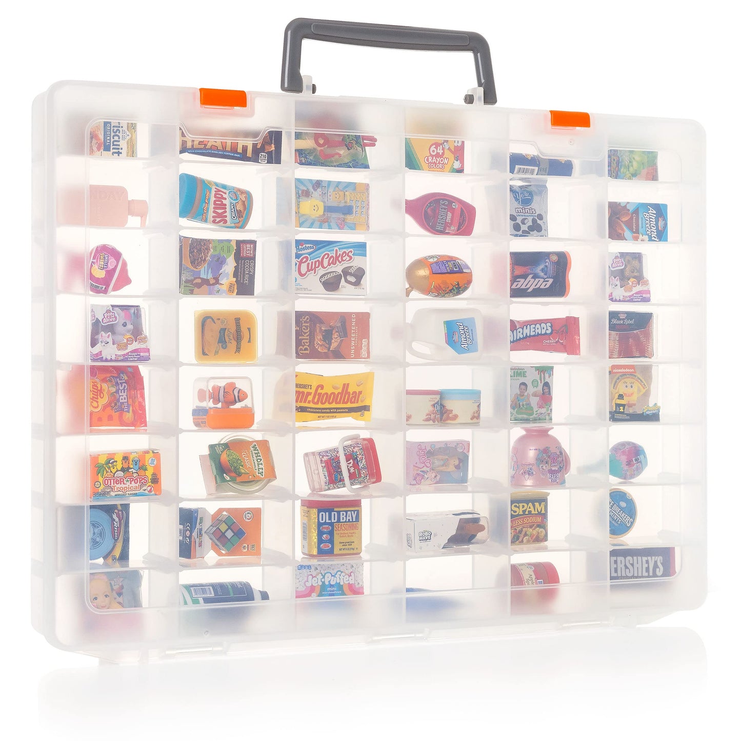 MYMOON HOME Plastic Toy Storage Case Compatible with Mini Brands Collector Toys, Shopkins, Real Littles, and LOL Surprise Series 1, 2, 3, 4