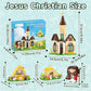 Nubee Jesus Christian Nativity 3-in-1 Building Blocks Set, Jesus Resurrection & Church Easter Decor, Religious Building Toy, Christian Gifts, Easter