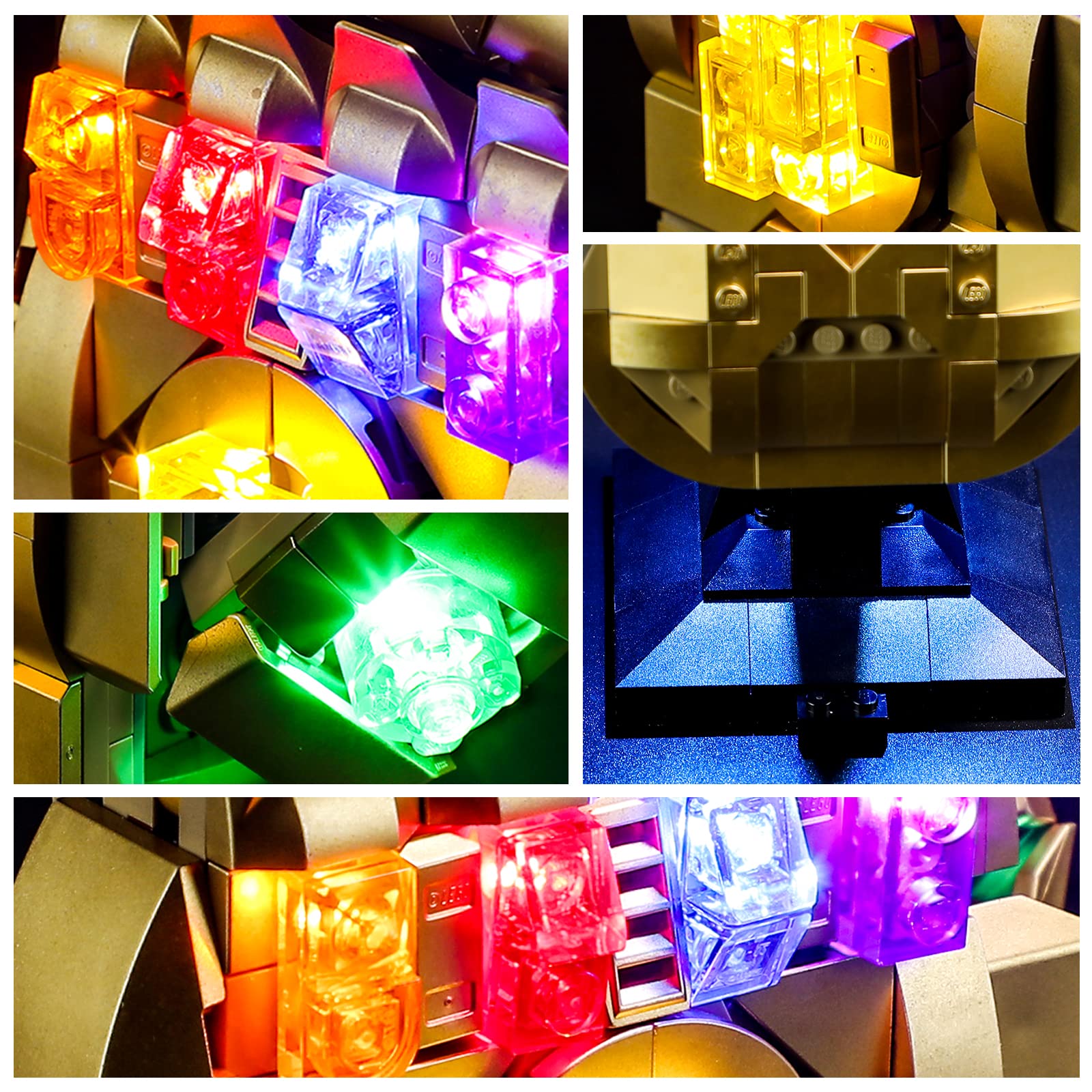 YEABRICKS LED Light for Lego-76191 Marvel Infinity Gauntlet Building Blocks Model (Lego Set NOT Included)