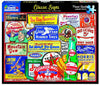 White Mountain 500 Piece Jigsaw Puzzle Retro Nostalgic, Classic Signs