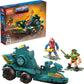 MEGA Construx Masters of The Universe Building Toys Set, Battle Ram and Sky Sled with 188 Pieces, 2 Micro Action Figures, for Kids