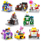 ZornRC 8 Packs Mini City Shop Street View Building Blocks Kit,MOC Construction Creative Educational Kit with Hair Salon & Café Store,Girls Boys Dream