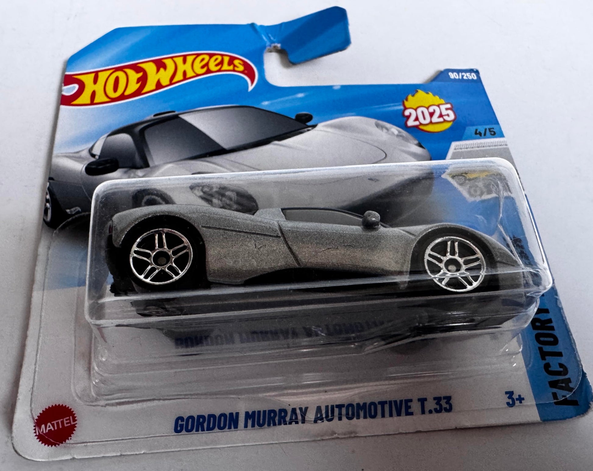 Hot Wheels Gordon Murray T.33 Diecast Car, Factory Fresh Series, 1:64 Scale, Silver