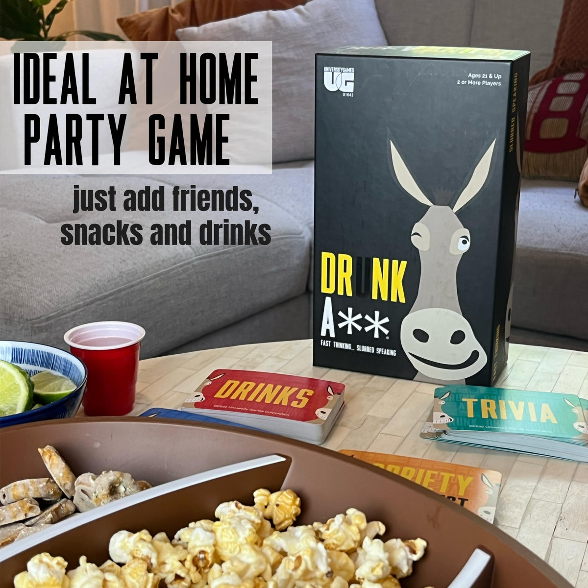 Drunk A Team Trivia Party Game for Adults, 4+ Players Ages 21+