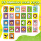 Broytain Alphabet Flash Cards,Giant ABC Animal Flash Cards for Toddler 3-5,26 Lowercase and Uppercase Letter Cards,Educational Learning Games