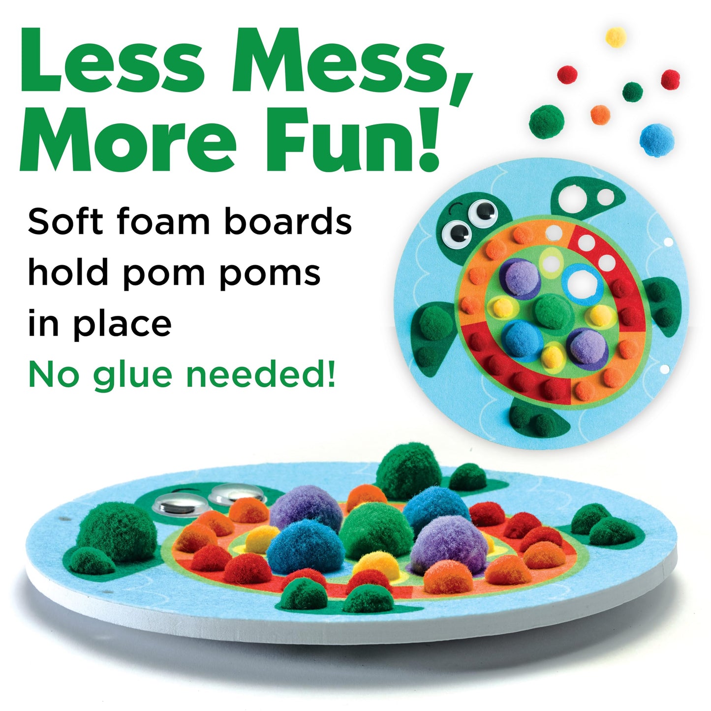 Creativity for Kids Pom Pom Pictures: Animals | Summer Fun | Back to School Crafts for Preschool Learning Activities| Sensory Toys for Toddlers