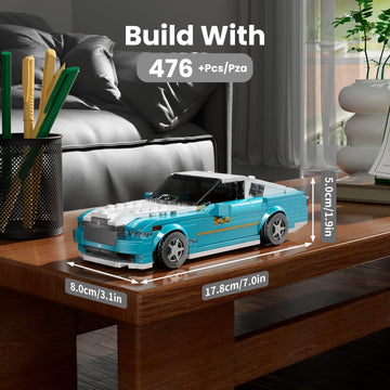 Mould King Speed Champion RR Racing Car Building Kit with Acrylic Display Case, 27071 Collectible Model Car Kits, Building Blocks Kit Racing Toy Cars