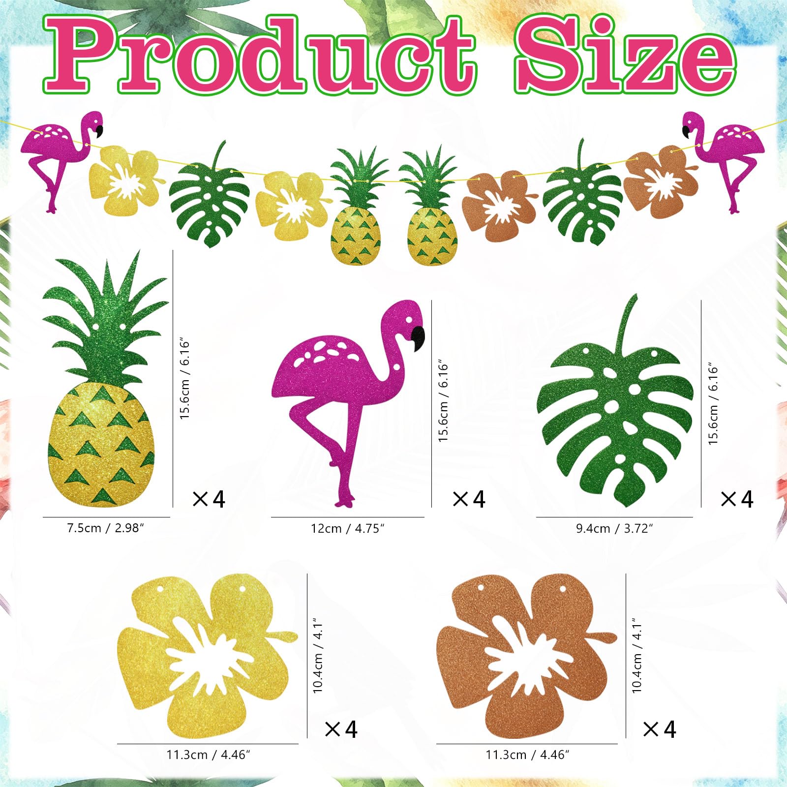 Karror 14 Pcs Tropical Hibiscus Honeycomb Table Centerpieces,Two-Sided Aloha Luau Table Toppers,Hawaiian Beach Party Decor for Summer Birthday