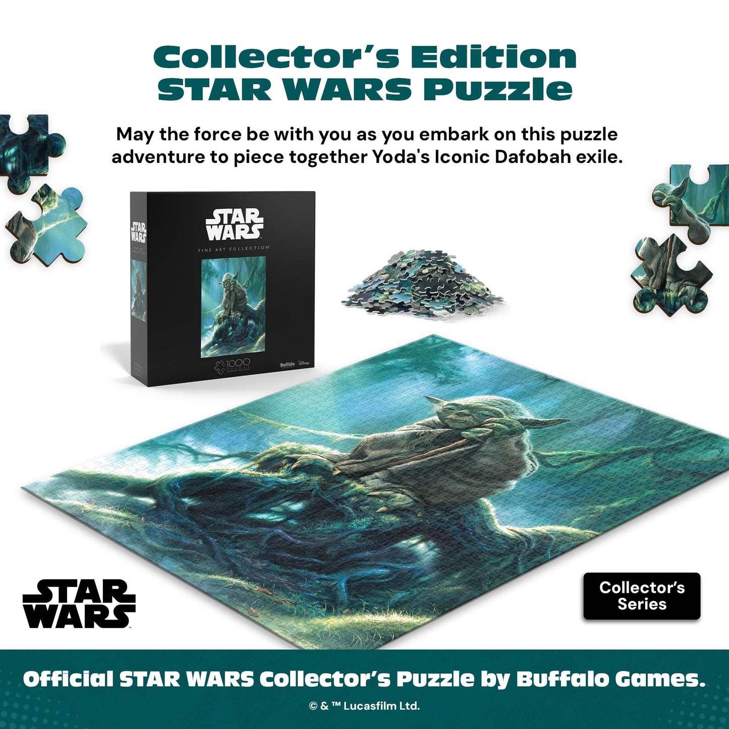 Buffalo Games - Star Wars™ Yoda - 1000 Piece Jigsaw Puzzle for Adults
