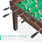 Best Choice Products 48in Foosball Table for Kids and Adults, Game Room Arcade Soccer Game Table w/ 2 Balls, 2 Cup Holders, Ergonomic Handles, Chrome