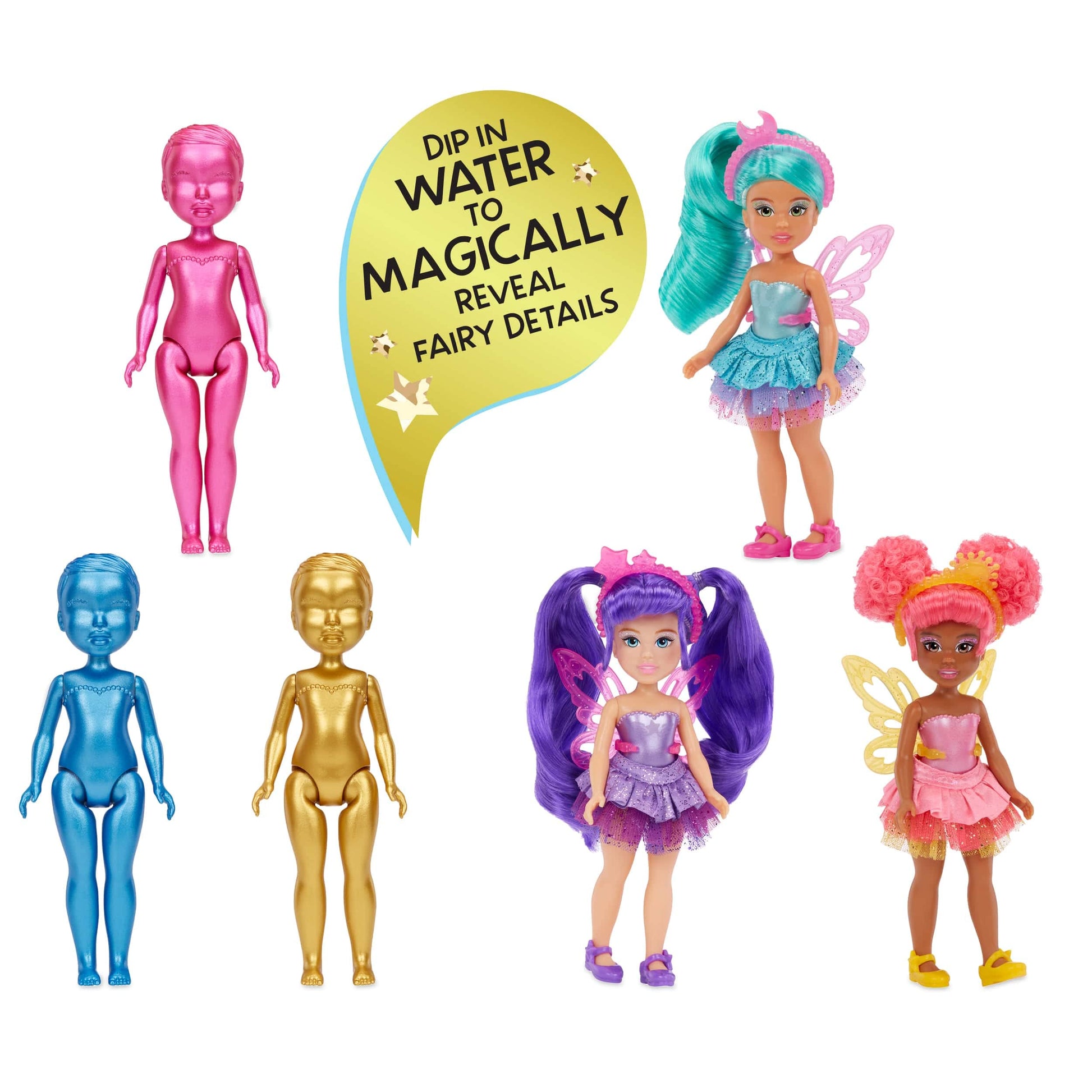 MGA Entertainment Dream Bella Color Change Surprise Little Fairies Doll- Aubrey, Star Inspired Mini Fashion Doll with Iridescent Sparkly Wings, Tiara