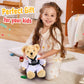 Houwsbaby Taekwondo Teddy Bear Stuffed Animal Karate Bear Martial Arts Plush Toy Adorable Gifts for Taekwondo Kids Black Belt Presents for Girls