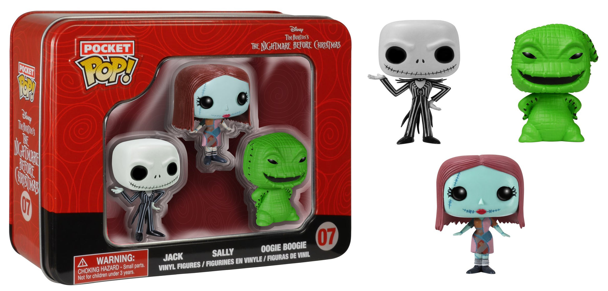 FunKo Pocket POP: NBC Tin - Jack, Sally, Oogie Toy Figure 3 Count