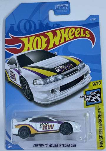 Hot Wheels - Custom '01 Acura Integra GSR - HW Speed Graphics 9/10 [White] #5/250