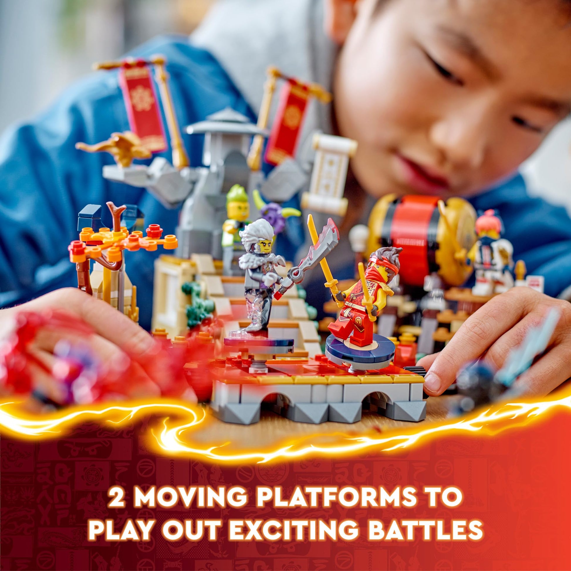 LEGO NINJAGO Tournament Battle Arena Playset with 6 Minifigures, Action Toy for Kids, Ninja Toy Building Set, Birthday Gift Idea for Boys and Girls