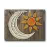 String of the Art Sun and Moon String Art Kit, American Made DIY Craft Kit for Adults, Stained Pine Wood (16" x 12"), Embroidery Floss, Beginner