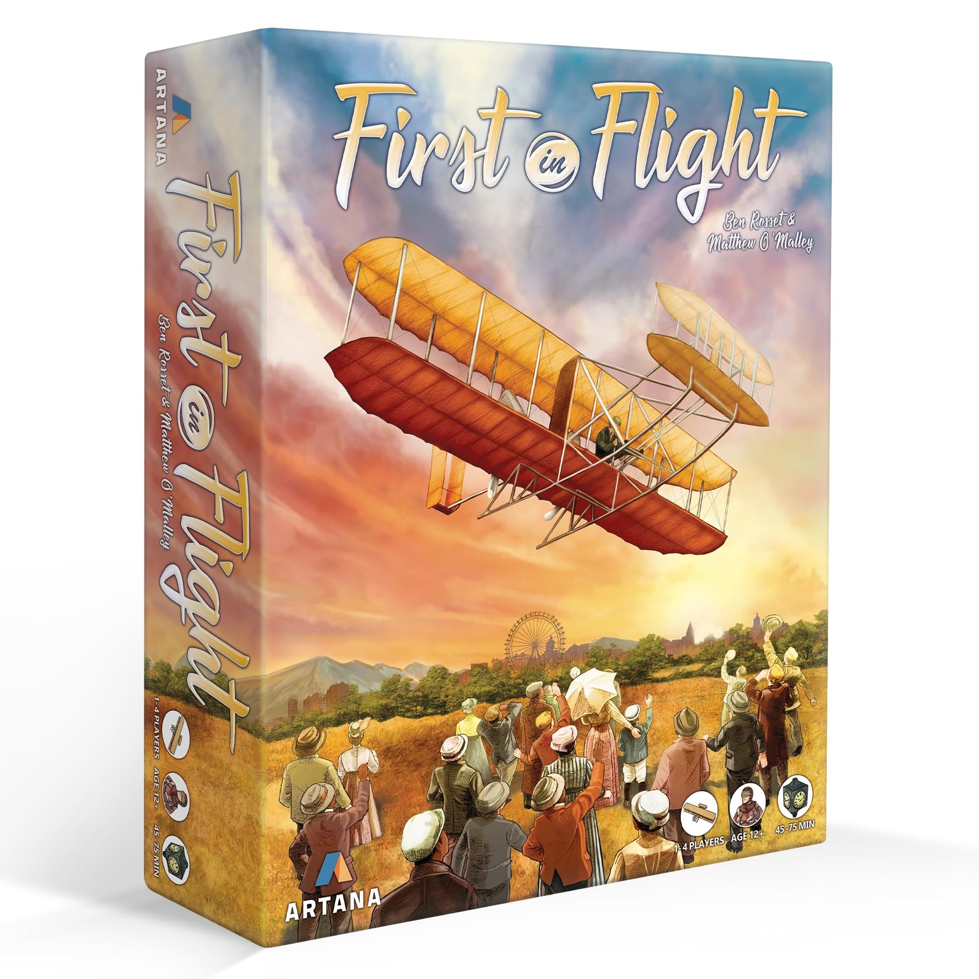 First In Flight: MENSA Award Winning Board Game About Historical Aviation - Strategy Board Game for Teens, Adults and Heavy Gamers - A Flight-Themed