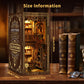 CLICLIET Book Nook Kit - DIY Miniature Tiny Dollhouse Kit, 3D Wooden Puzzle Book Nook Craft for Bookshelf Decor, Model Build Book Nook Kit for Adult