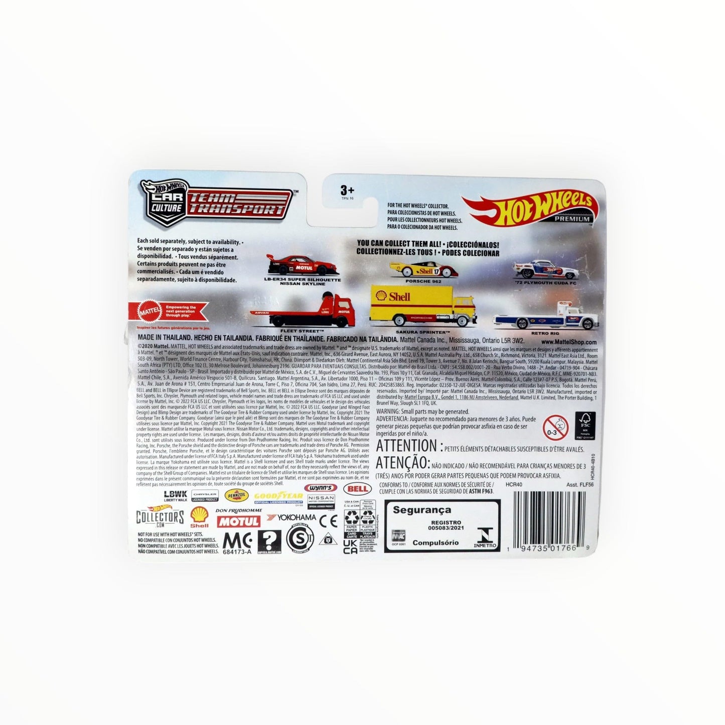 Hot Wheels '72 Plymouth Cuda FC Retro Rig, Team Transport #46
