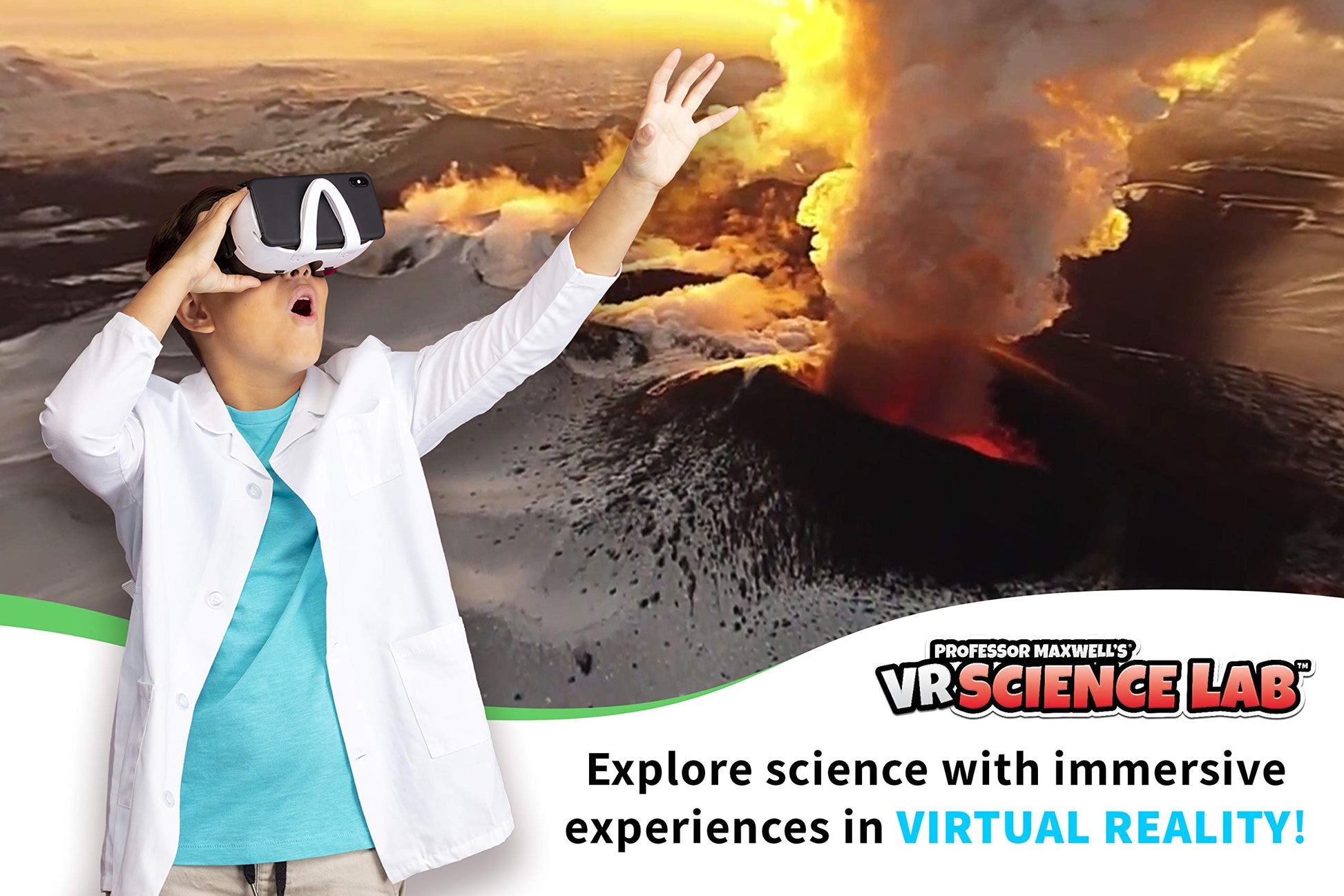 Professor Maxwell's VR Science Lab - Virtual Reality Kids Science Kit, Book and Interactive STEM Learning Activity Set (Full Version - Includes