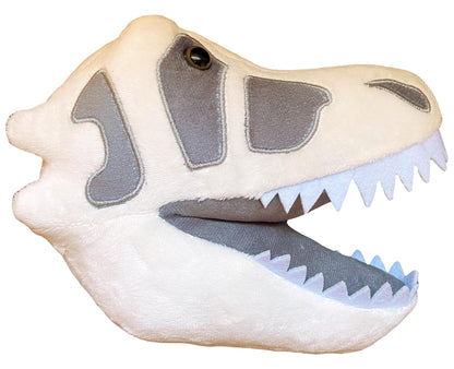 Fuzzy Fossils Roaring T rex Stuffed Animal, T rex Plush, Dinosaur Stuffed Animal, Tyrannosaurus Rex Toy, Dinosaur Skull Decor, Dinosaur Pillow
