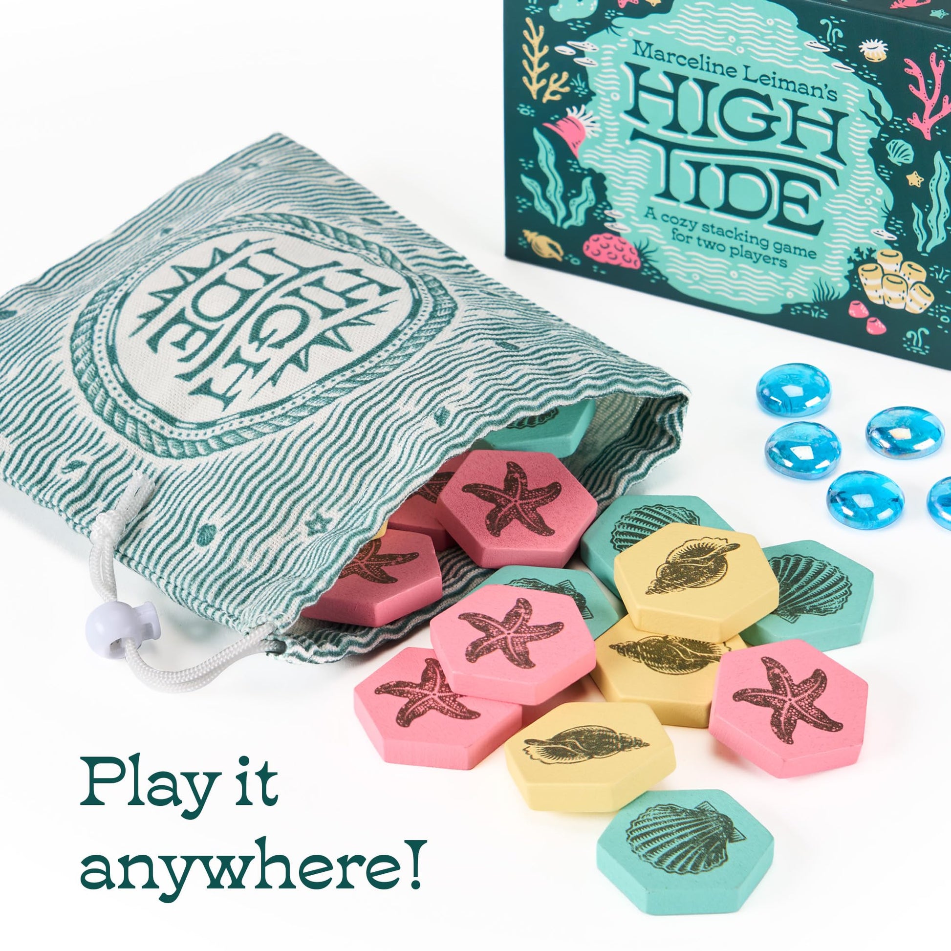 Underdog Games High Tide | Cozy Travel Game for 2 Players | Easy to Learn | Great Game for Adults and Kids Ages 8+ | 15 Minute Playtime